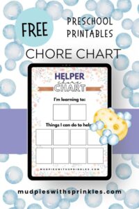 Free Preschool Chore Chart Printable: Daily Rhythm - Mud Pies with ...