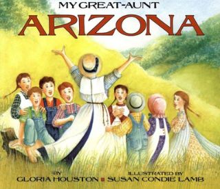 My Great Aunt Arizona gladly teaches a class of students out in the field on the beloved classic Children's picture book "My Great-Aunt Arizona" by Gloria Houston, a picture book favorite featured on the Best March Picture Books for Kids Booklist.